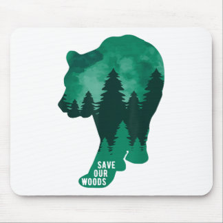 Tapis De Souris Sauvez Notre Bois Protection De l'environnement Ou