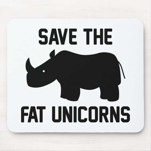 Tapis De Souris Save The Fat Unicorns (Devant)