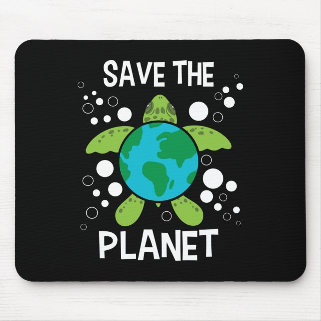 Tapis De Souris Save the Planet - Protection De l'environnement Ea (Devant)