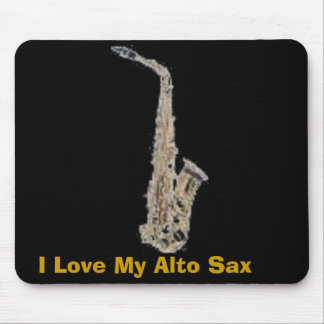 Tapis De Souris saxo, j'aime mon saxo d'alto