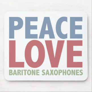 Tapis De Souris Saxophones de baryton d'amour de paix