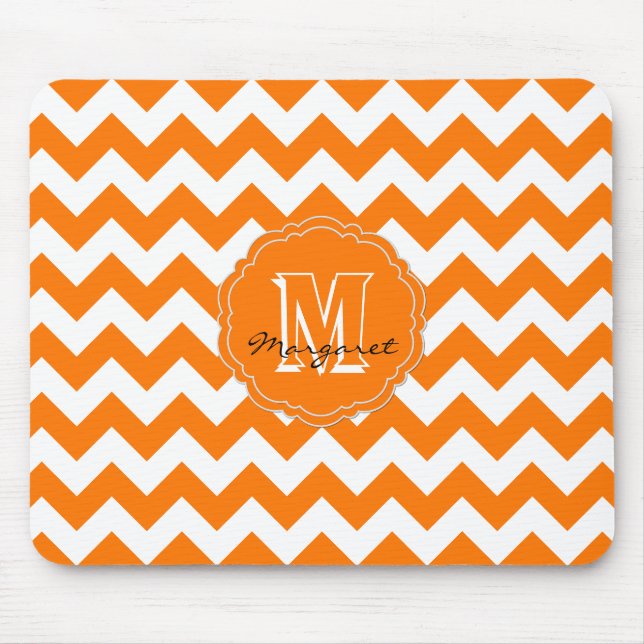 Tapis De Souris SC Chevron Mouse Pad-Orange et Blanc (Devant)