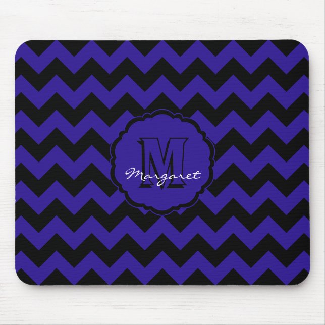 Tapis De Souris SC Chevron Souris bleu et noir (Devant)