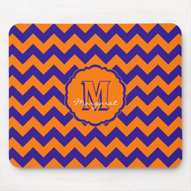 Tapis De Souris SC Chevron Souris Pad-Orange et Bleu (Devant)