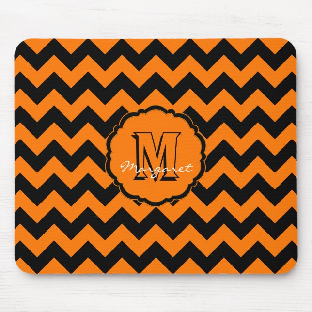 Tapis De Souris SC Chevron Souris Pad-Orange et Noir (Devant)