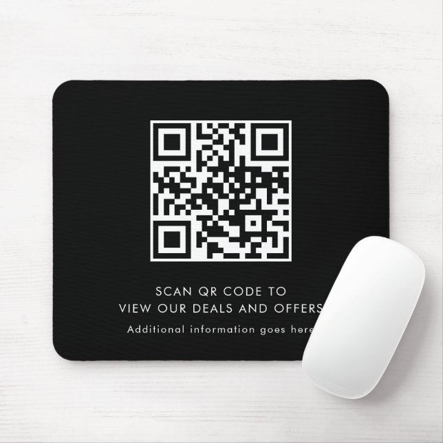 Tapis De Souris Scan QR Code Modern Promotional Business (Avec souris)