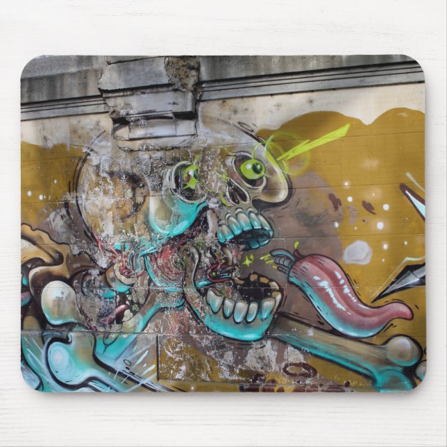 Tapis De Souris Scared Skull Graffiti (Devant)