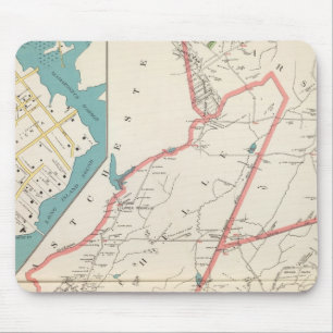 Tapis De Souris Scarsdale, New Rochelle, villes de Mamaroneck