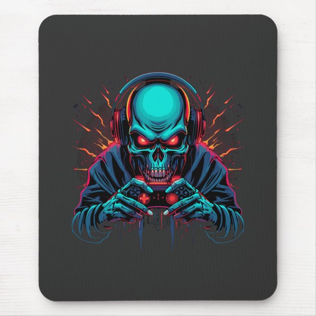 Tapis De Souris Scary Gamer Mode Active Amazing  (Devant)