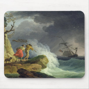 Tapis De Souris Scène côtière dans une tempête, 1782