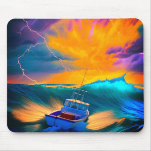 Tapis De Souris Scène de bateau d'Artsy