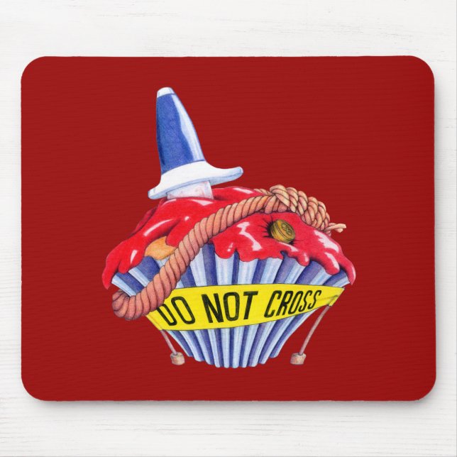 Tapis De Souris Scène de crime Cupcake Mousepad (Devant)