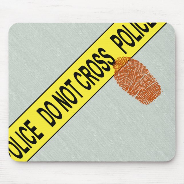 Tapis De Souris Scène de crime policier Mousepad & empreintes digi (Devant)