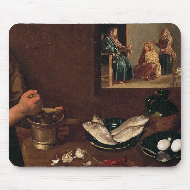Tapis De Souris Scène de cuisine avec le Christ (Devant)