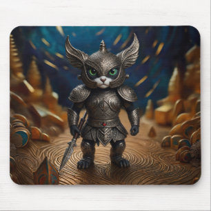 Tapis De Souris Scène de fantaisie de dessin animé avec guerrier b