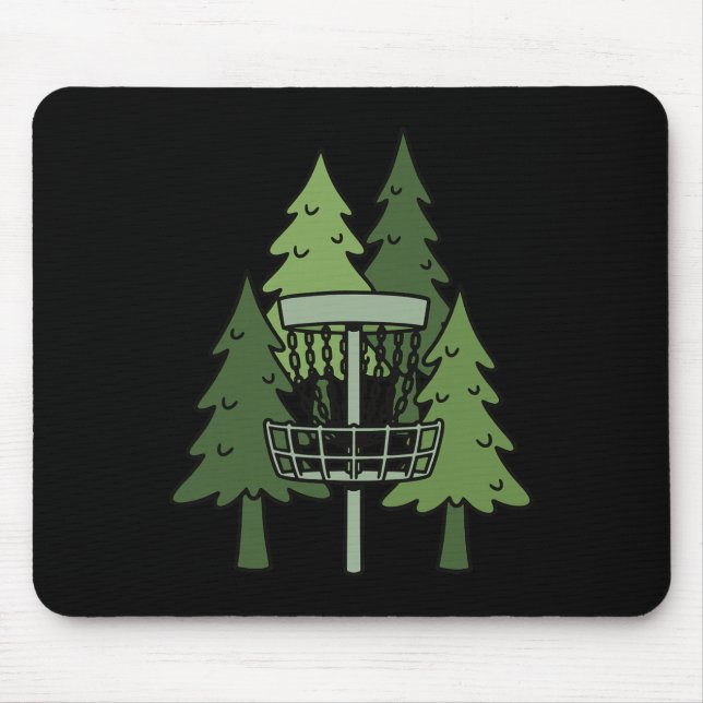 Tapis De Souris Scène de golf de disque drôle de forêt Sketch  (Devant)