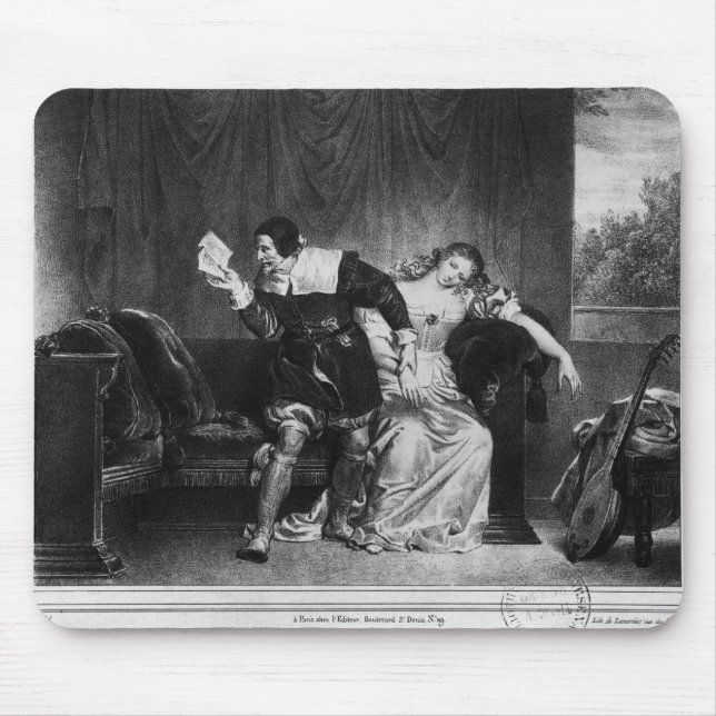 Tapis De Souris Scène de la lettre du cousin (Devant)