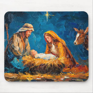 Tapis De Souris Scène de la Nativité, belle illustration,