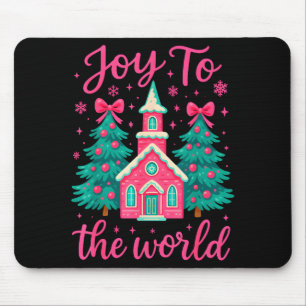 Tapis De Souris Scène de la Nativité chrétienne de Noël Joie au Mo