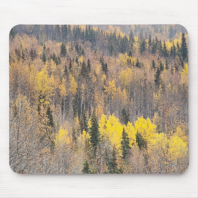 Tapis De Souris Scène de nature avec feuillage d'automne aux tons  (Devant)