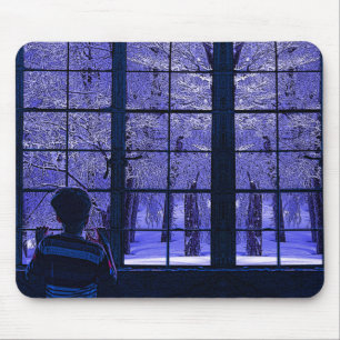 Tapis De Souris Scène De Neige