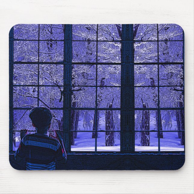 Tapis De Souris Scène De Neige (Devant)