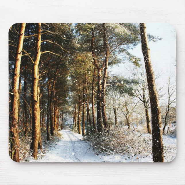 Tapis De Souris Scène de neige de la forêt mpcna (Devant)