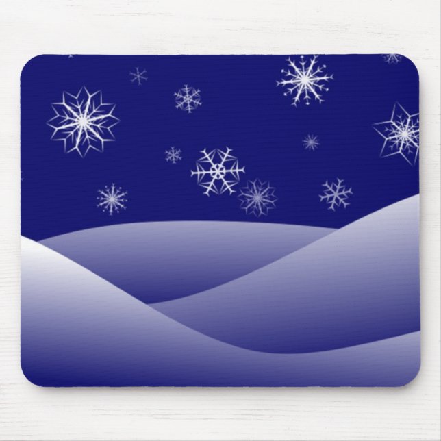 TAPIS DE SOURIS SCÈNE DE NEIGE D'HIVER (Devant)