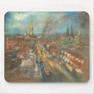 Tapis De Souris Scène de rue à Indianapolis (Indiana, USA)