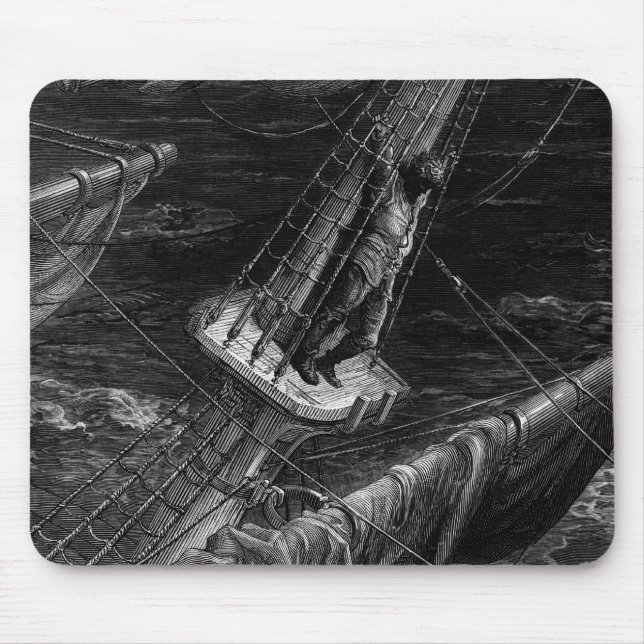 Tapis De Souris Scène 'du givre du Mariner antique (Devant)