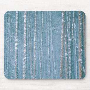 Tapis De Souris Scène hivernale enneigée parmi