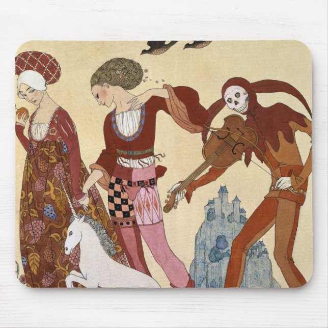 Tapis De Souris Scène médiévale par Georges Barbier (Devant)