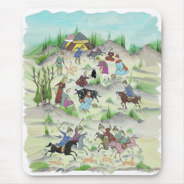 Tapis De Souris Scène persane de guerre (Devant)