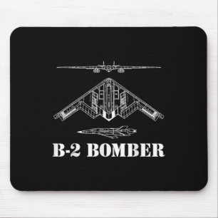 Tapis De Souris Schéma de l'avion bombardier furtif militaire B-2