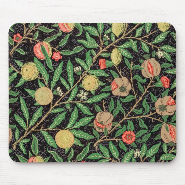 Tapis De Souris Schéma floral de la grenade à fruits William Morri (Devant)