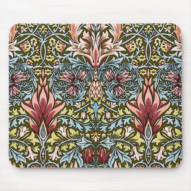 Tapis De Souris Schéma floral William Morris Snakeshead (Devant)