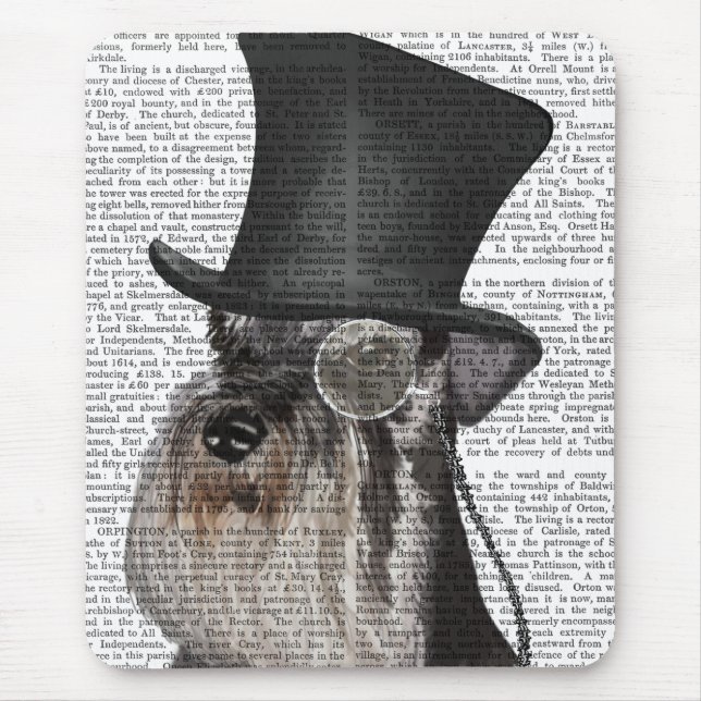 Tapis De Souris Schnauzer, Formal Hound and Hat (Devant)