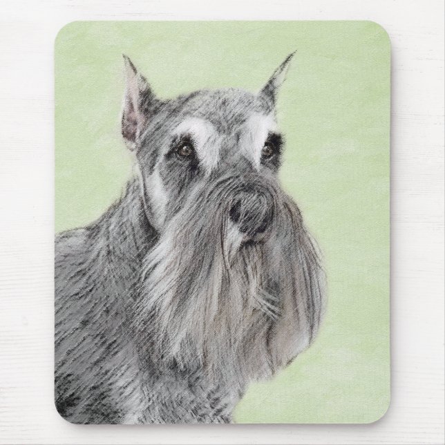 Tapis De Souris Schnauzer (Giant, Standard) Painting - Dog Art (Devant)