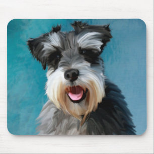 Tapis De Souris Schnauzer Miniature peinture couleur de l'eau
