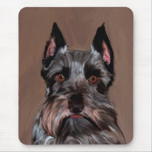 Tapis De Souris Schnauzer Miniature peinture couleur de l'eau