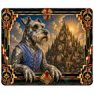 Tapis De Souris Schnauzer nain, chien Art Déco