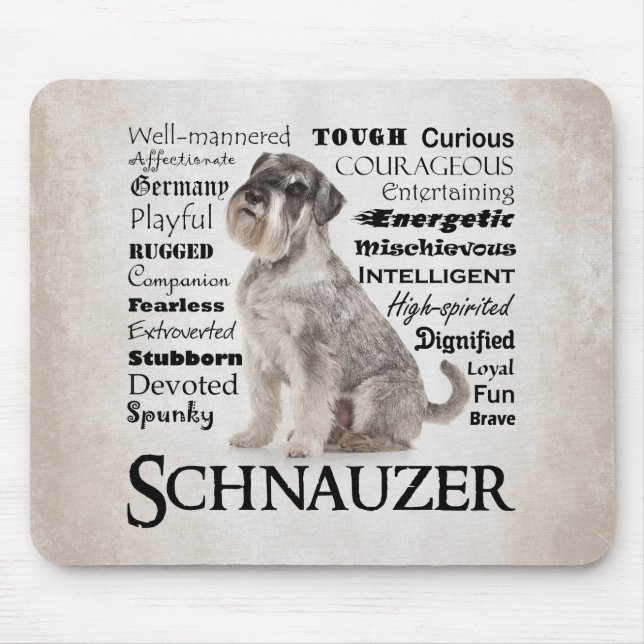 Tapis De Souris Schnauzer Traits Pad Souris (Devant)