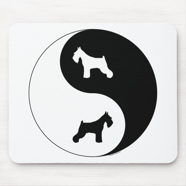 Tapis De Souris Schnauzer Yin Yang (Devant)