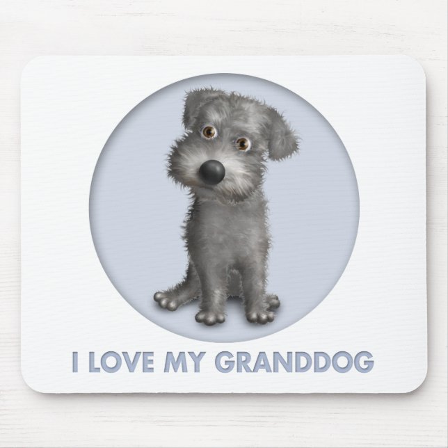 Tapis De Souris Schnoodle Granddog (gris) (Devant)
