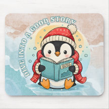 Scholar Penguin Storytime Artistic Mousepad