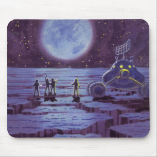 Tapis De Souris Science-fiction vintage Rover terrestre Aliens sur