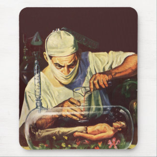 Tapis De Souris Science-fiction vintage, Scientifique fou en labor