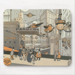 Tapis De Souris Science-fiction vintage Urban Paris, Steam Punk