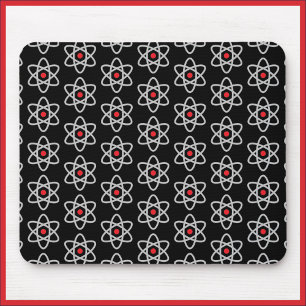 Tapis De Souris Science Lover noir et rouge Atom Mousepad