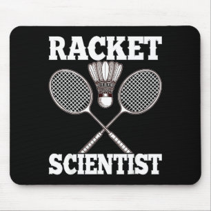 Tapis De Souris Scientifique de raquette drôle de badminton